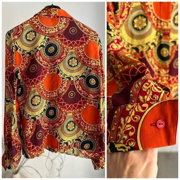 Color FX 100% Silk Blouse Medium - Picture 2 of 5